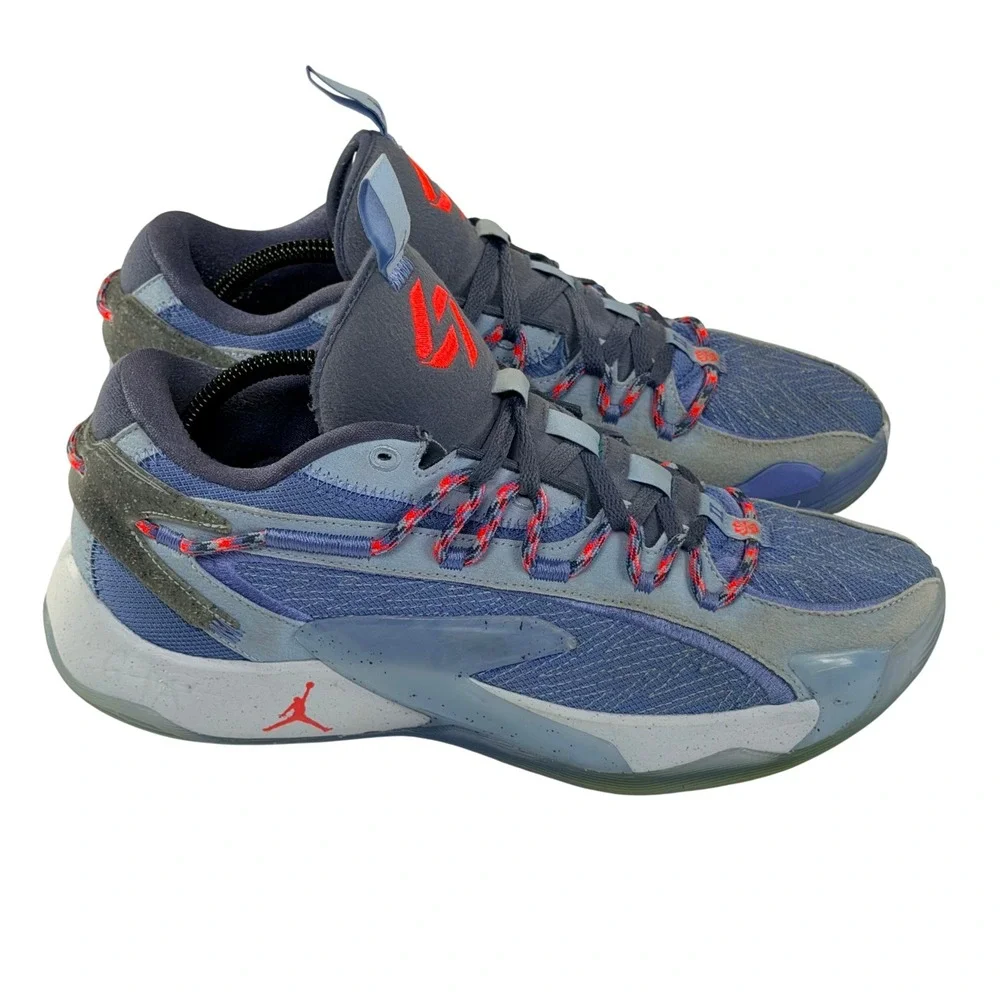 Jordan Luka 2 PF Basketball Shoes Mens 10.5 Polar Blue Crimson Athletic Sports